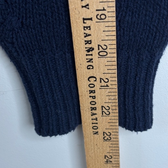 VTG 90s Granny Cardigan M Northern Reflections Navy Floral 3D Texture Cottage - Picture 8 of 9